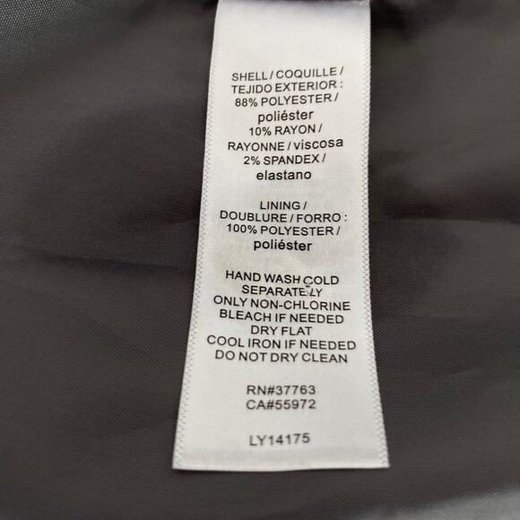 LAUNDRY by SHELLI SEGAL NWT Blazer Gray "Dark Sand" Turn Lock Clasp Size 8 - Picture 7 of 9